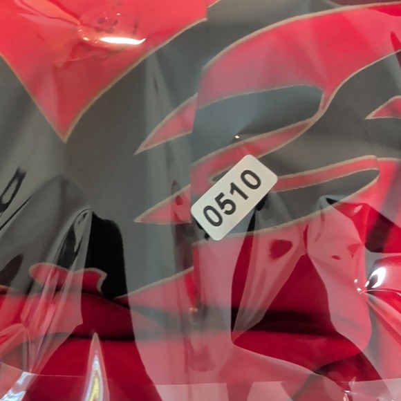 Dragonfly Bike Graphic Print‎ Short Sleeve Classic Button Up Shirt Red Size XL - Picture 10 of 11